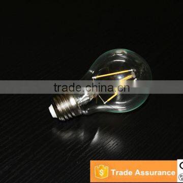 Wholesale Edison style 4W E26/E27 A60 dimmable LED Filament bulb CE/RoSH/TUV/FCC/UL 792