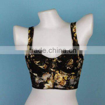 2012 hot sell newest design printing lace women corset