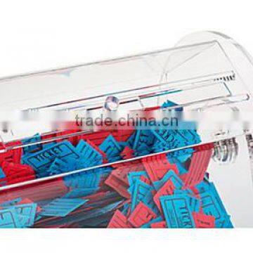 12"w Acrylic Raffle Drum With Locking Door, Countertop - Clear