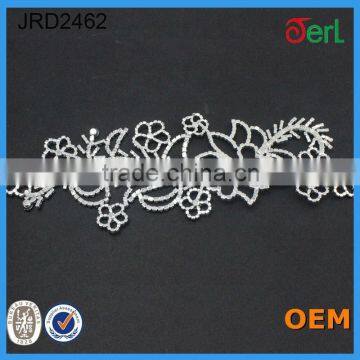 Beauty Lace Trimming Crystal Neckline Applique for Clothing Accessories photo-2