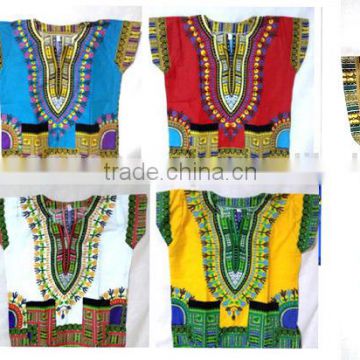 vintage KIDS kiddo HIPPIE BOHO GYPSY ART music festival African Dashiki color Shirts