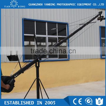 Professional jimmy jib video camera octagonal crane 8m with pan tilt motorized head