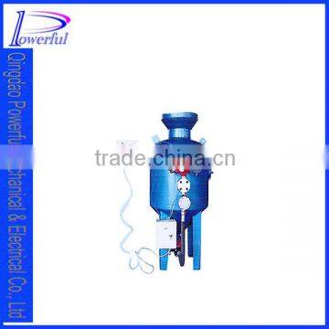 Portable single gun sand blasting pot for casting and foundry