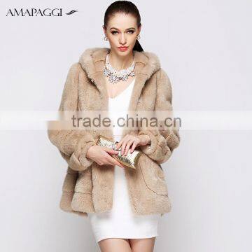 Brown winter denmark modern fur coat mink wholesale