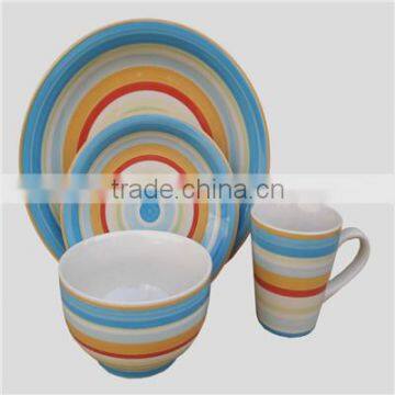 16pcs Handpainted stoneware dinnerware set , stoneware handpainted dinner set , stoneware tableware set