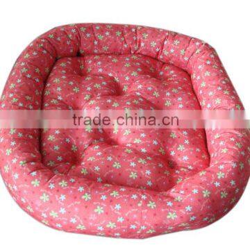 Soft cotton dog beds with removable cushion