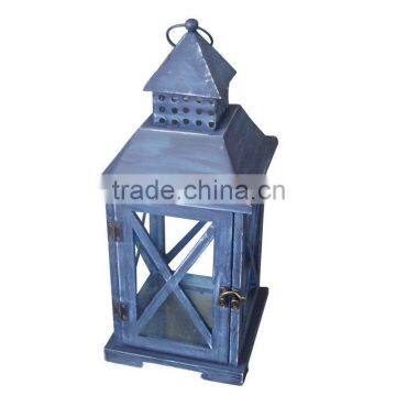 Blue Wooden Lantern for Promotional Gifts photo-2