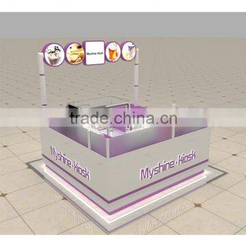 Attractive Wooden Mall Food Kiosk of Juice Bar Counter for Sale photo-4