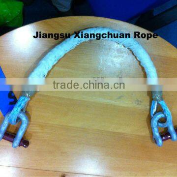 blue UHMWPE safety rope with capel/blue Uhmwpe rescue rope boat equipment/UHMWPE rope with capel 0.9 meters