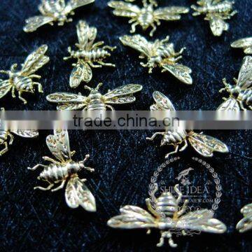 9*15mm Gold Plated Brass Tiny Bee Bug DIY Pendant Charm Jewelry Findings Supplies 1850257 photo-3