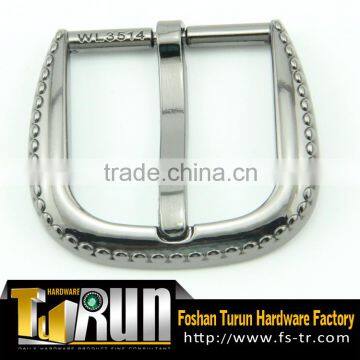 Factory promotional silver single prong buckle