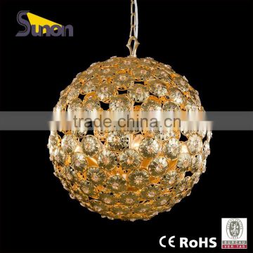 5 Light Wrought Iron Fancy Round Electrolytic Slivery Chandelier