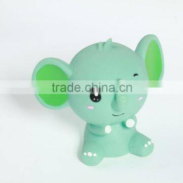 green elephants custom made coin bank, PVC/ABS OEM money box, customized china maunfacturer