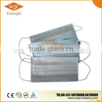 Breathing fabric carbon filter face mask