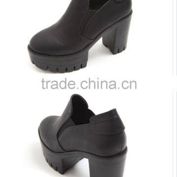 2015 fashion platform PU pump chelsea boots women