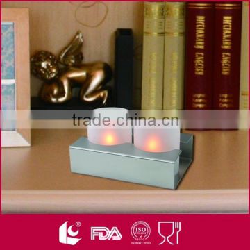 Hot wholesale beatiful cylinder frosted glass candle holder