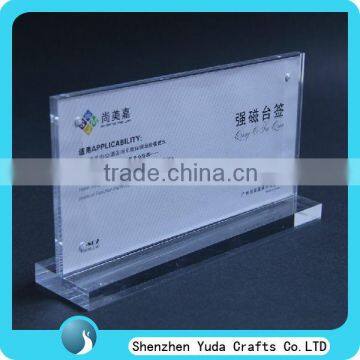 hot sell acrylic table menu holder magnetic photo frame tabletop plexiglass table sign stands