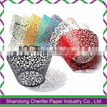 Laser cut cupcake wrapper,paper cupcake wraps