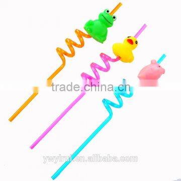 Top quatity 3d animal plastic drinking straw