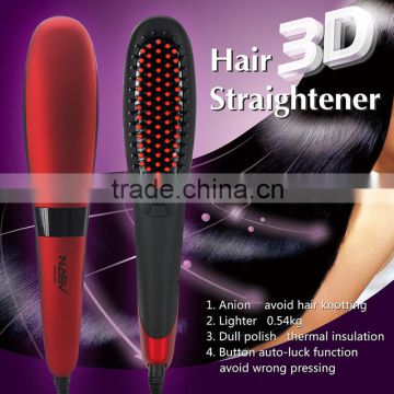 2 in 1 Anion LCD Electric Fast Hair Straightener With Comb