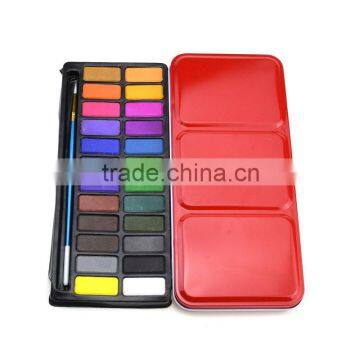 Good Quality Popular Safe for Kids Watercolor Painting 24 Color Watercolor Paint Set