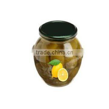 Cracked Purple Olives With Lemon, High Quality 100% Tunisian Table Olives.Cracked Olives With Lemon 370 ml Glass Jar photo-2