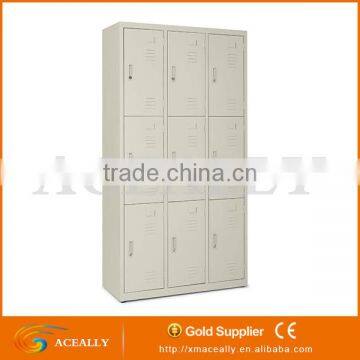 2 TIERS 4 DOOR STEEL LOCKER STORAGE GYM CABINET