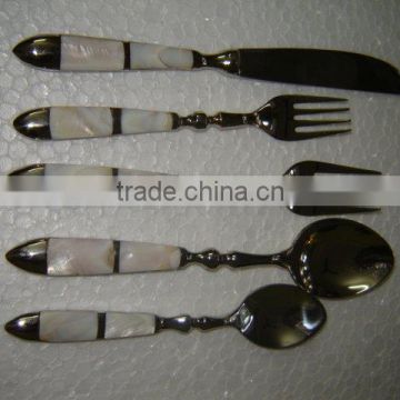 Cutlery Set Silver Plated with MOP