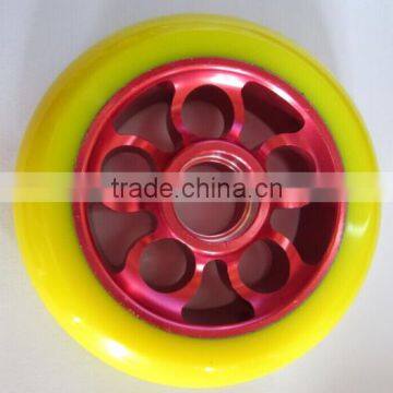 100*24mm, Colorful PU Wheels, Aluminum Hub Wheels, Roller Skate Wheels