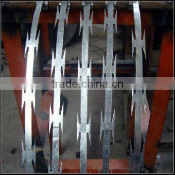 Anping manufacturer galvanized concertina razor blade wire for sale