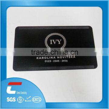 matte stainless steel card with magnetic stripe and signature silver printing