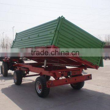 Hot Sale Euro Style Tractor Use Hydraulic 6Ton,heavy Duty Farm Tipping Trailer, Rear and Side Tipping With CE photo-3