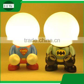 plastic cartoon usb charging charge led reading desk table night latern lamp light