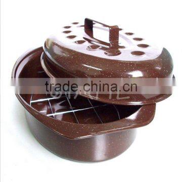 Chocolate Chicken Roaster enamel roaster