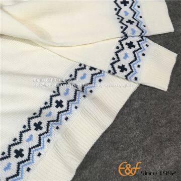 Boy's Jacquard Style Raglan Sleeves Knitting Sweater photo-4