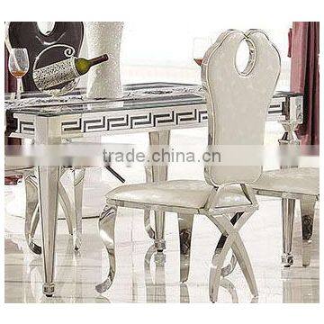 TH375 Hot selling modern tempered glass dining table set