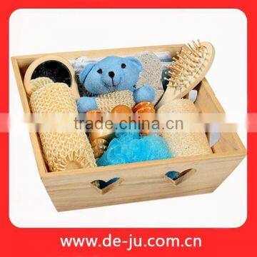 Wooden Spa Six Pumice Stone Bath Set Chinese Home Spa Gift photo-3