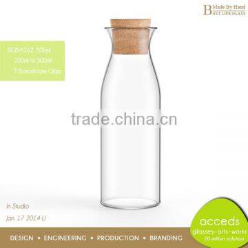 Hot Sale 2014 Borosilicate Custom Milk Glass Bottle