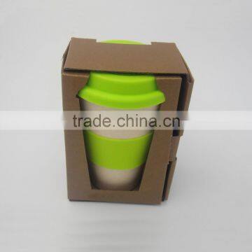 16oz Colorful Bamboo Fiber Coffee Cup With Silicone Lid And Holder photo-5