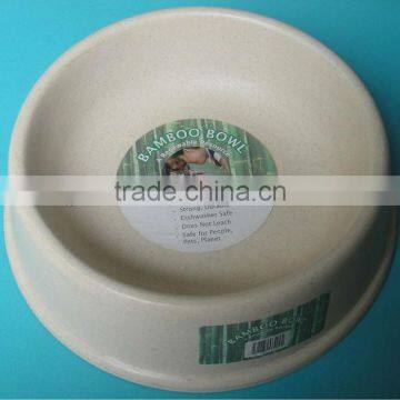 Eco bio bamboo fiber pet bowl