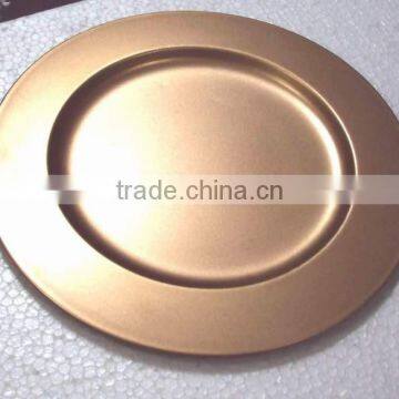 Gold Color Metal Charger Plate for Wedding & Decoration, Cheap Charger Platter for Christmas Festival photo-4
