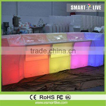 modern design rgb color led stool chair, led round bistro table chairs