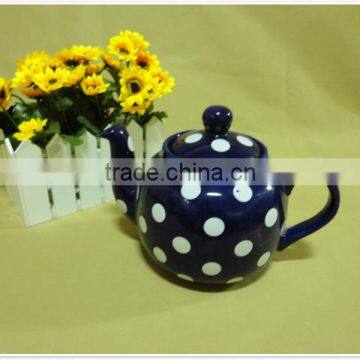 Colorful White With Printing Ecofriendly 100% Ceramic Tea Pot