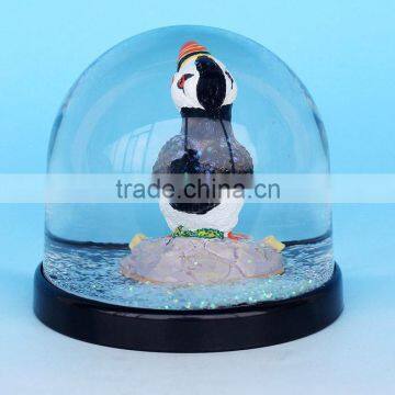 Funny Birds Puffin Plastic Snow Globe For Home Decor photo-3