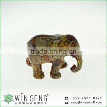Coin Collect Animal Shaped Ceramic Painted Elephant Piggy Bank photo-2