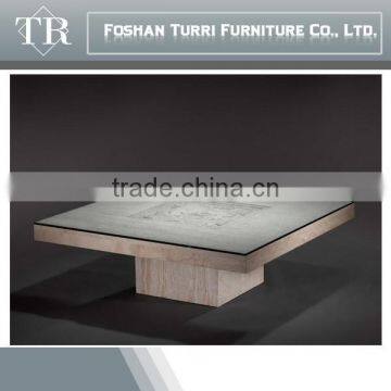 Classic Travertine marble tea table