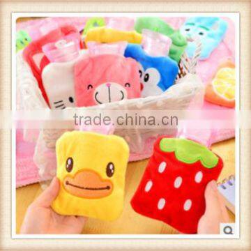 Hot Water Bottle cute cartoon plush PRIMA Rubber Warmer Fleece Cover Bottles DEW