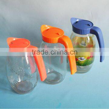 1.2L glass water jug carafe with screw cap D001