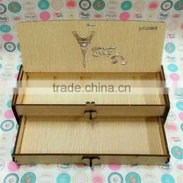South Korea New Design Double Create Wood Made Pencil Box,student Stationery Case photo-2