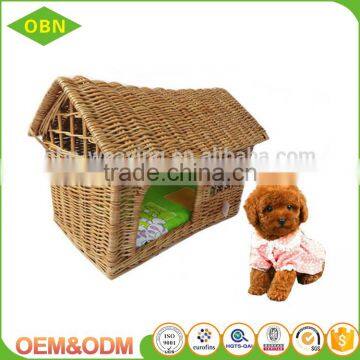 Outdoor Natural Cat House Wicker Pet Basket for Dogs